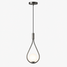pendant light : Suspension moderne réglable, finition noire ou dorée dans Noir Suspension unique de Floriva Dom