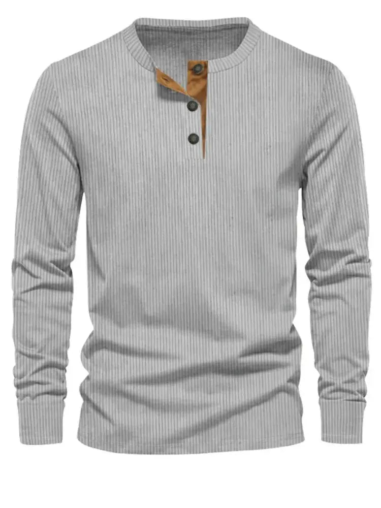 Chemise Homme Rayée à Manches Longues 3