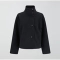 Veste Courte Femme d'Automne avec Col Élégant et Fermeture à Boutons
