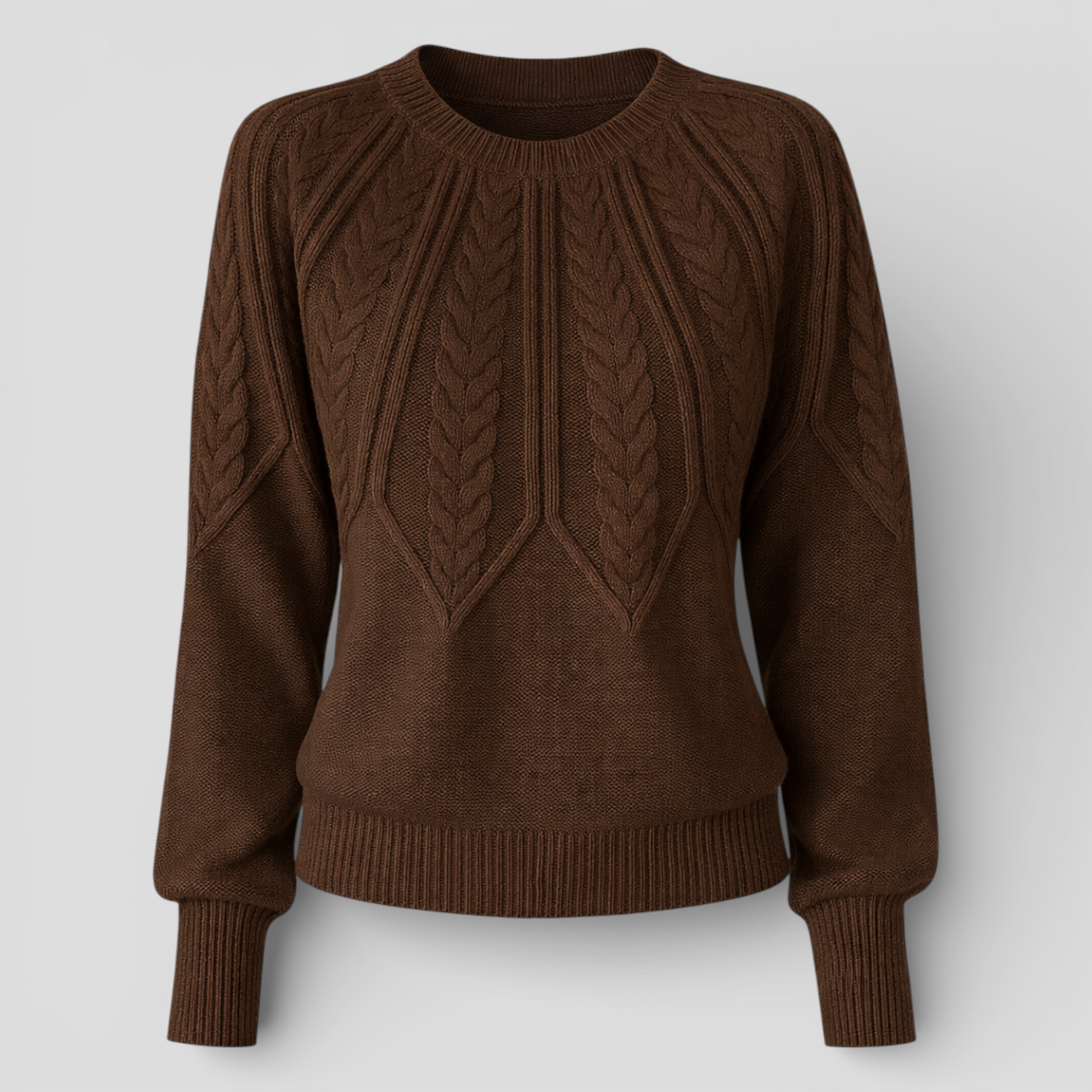 Pull Femme à Manches Larges Coton Coupe Régulière