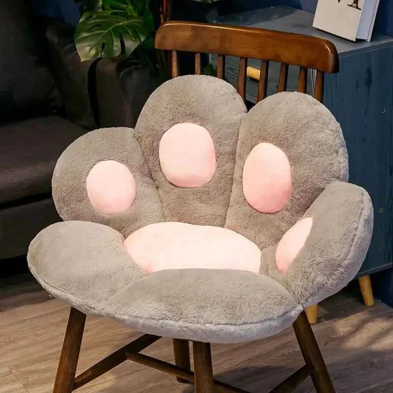 Coussins et Plaids : Coussin de Sol Kawaii en Peluche Coton Accessoire Maison dans GRIS 70x60cm de Marche Lino