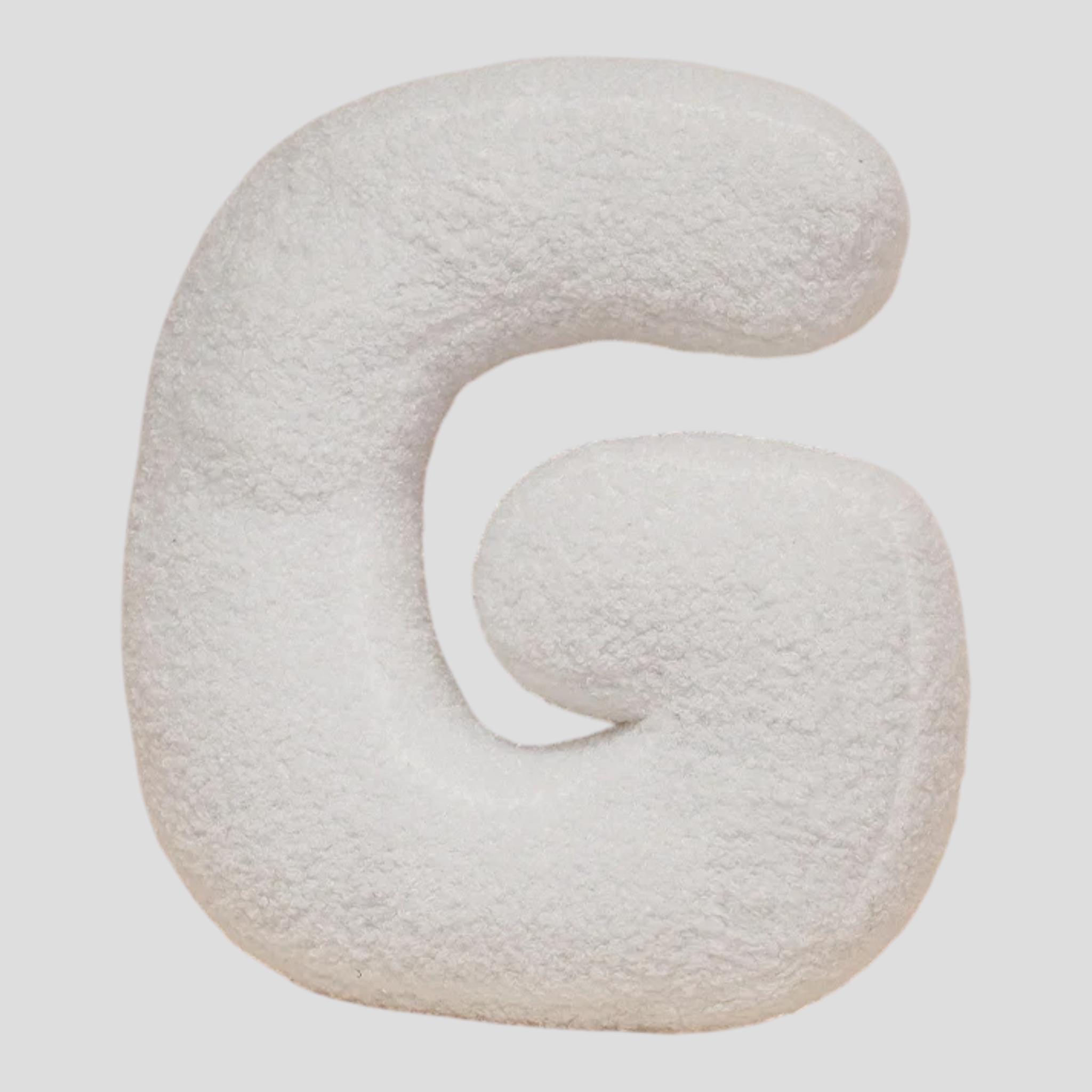 Coussins : Coussin Lettre en Peluche Coton - Alphabet Décoratif Blanc, 40 Cm dans Blanc G de Marche Lino