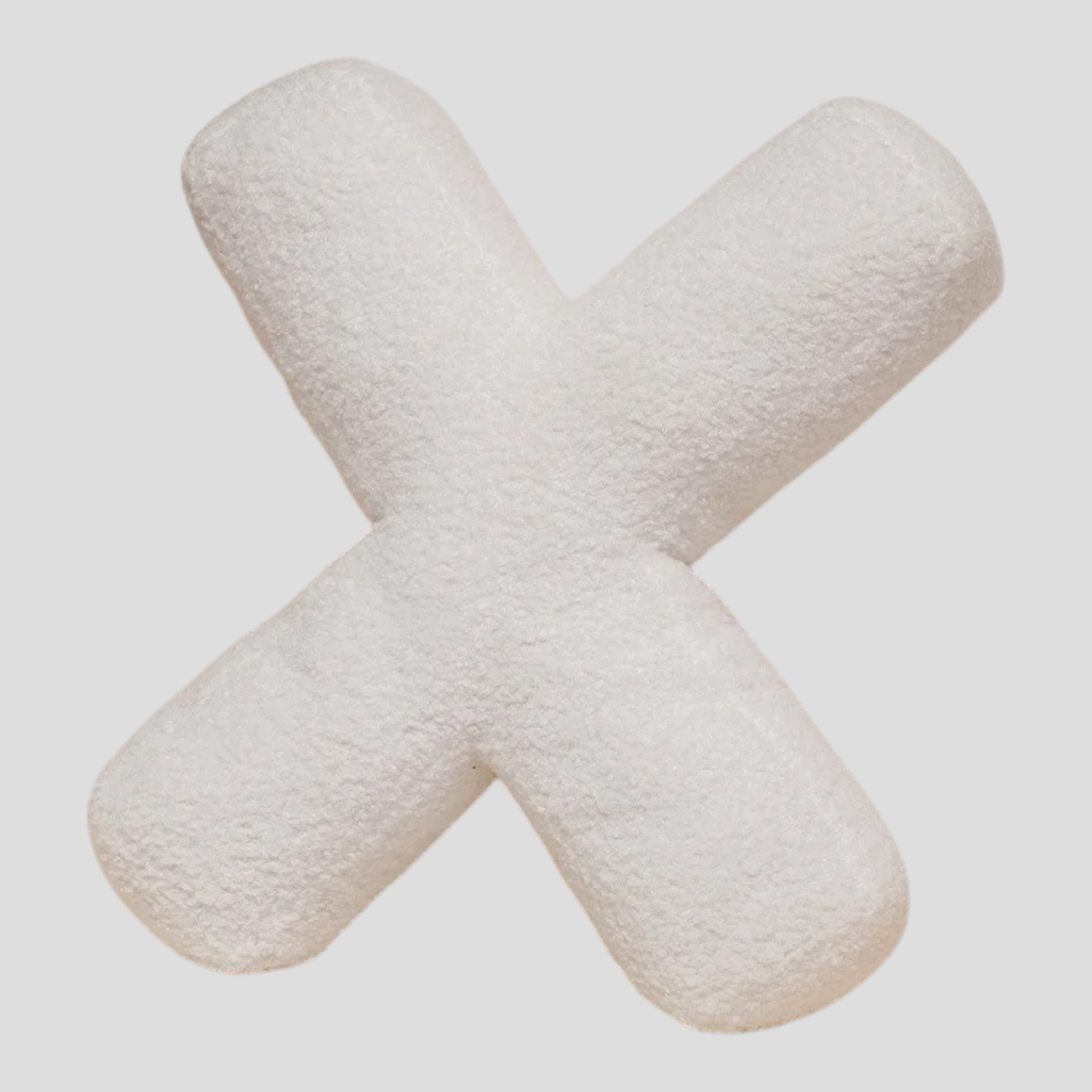 Coussins : Coussin Lettre en Peluche Coton - Alphabet Décoratif Blanc, 40 Cm dans Blanc X de Marche Lino