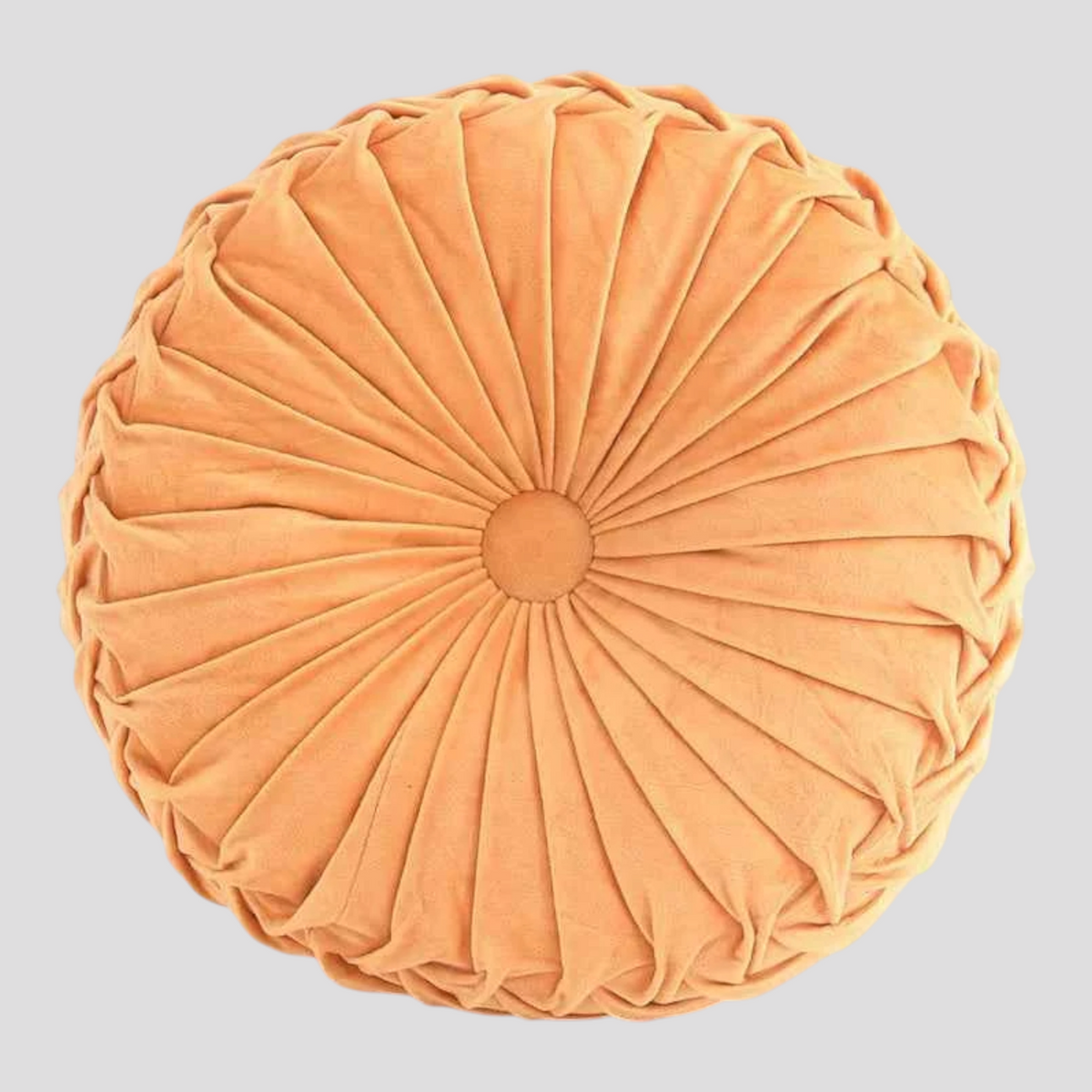 Coussins décoratifs : Coussin Rond Plissé 3D en Velours - 3 Cm dans Or 35x35CM de Marche Lino