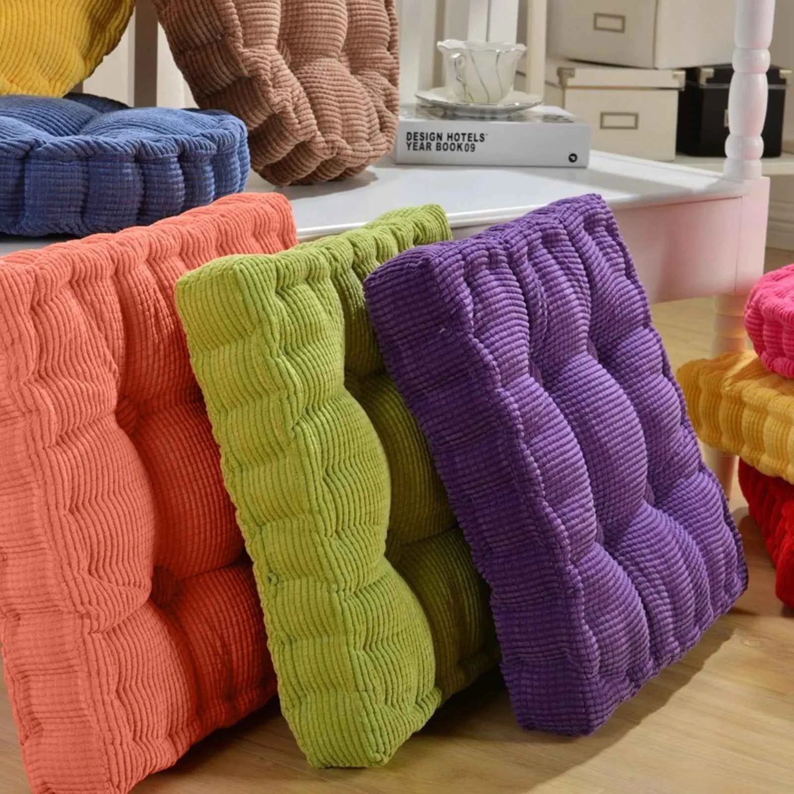 Coussins et Oreillers : Coussin de Méditation 40x40 Cm en Coton Accessoires De Méditation dans de Marche Lino