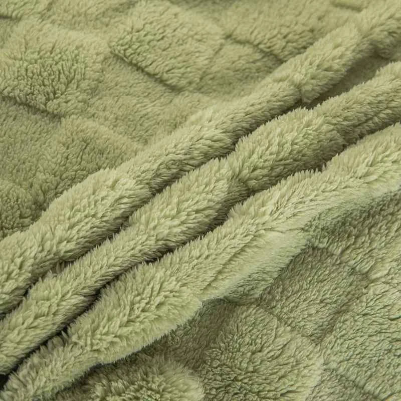 Couverture Douce à Carreaux pour Lit
