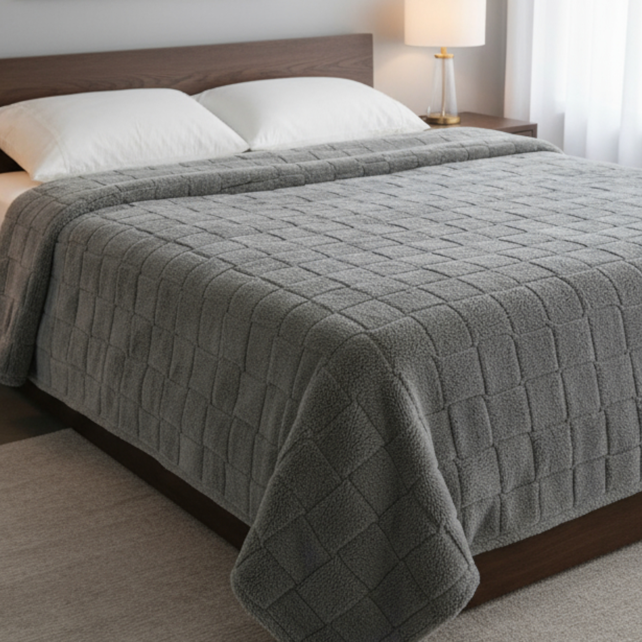 Couvertures et plaids : Couverture à Carreaux Douce et Confortable dans de Marche Lino