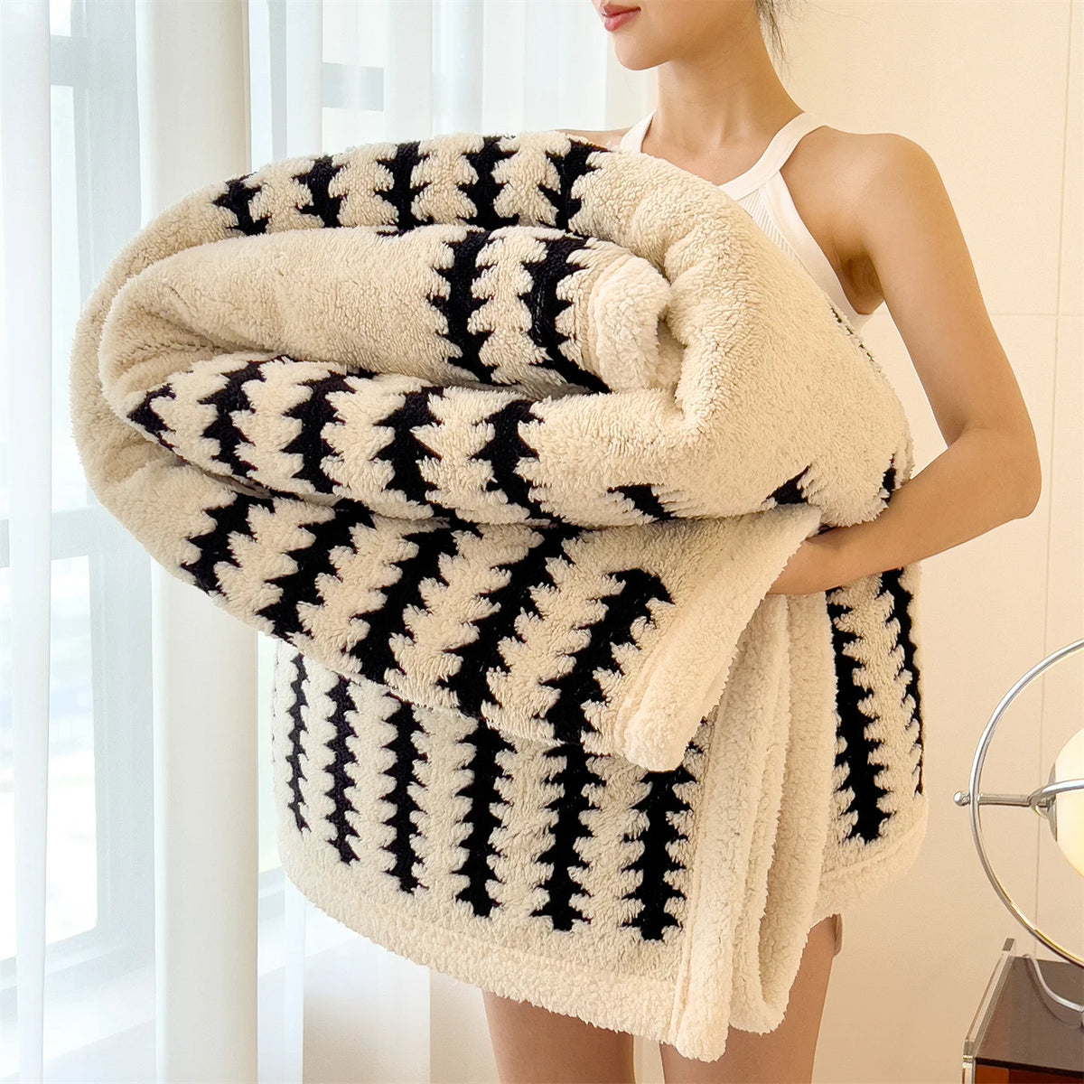 Linge de lit : Couverture douce en velours pour canapé, lit - Plusieurs couleurs et tailles disponibles dans de Marche Lino