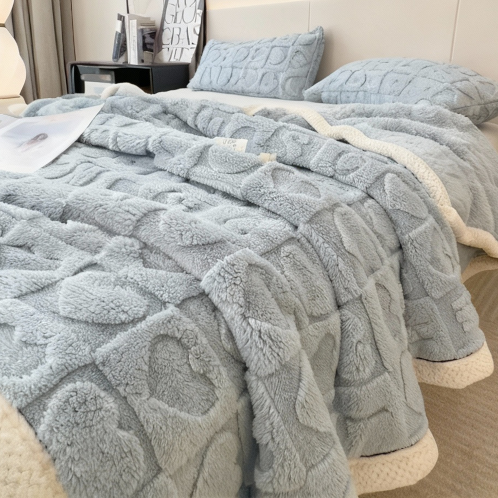 Couverture Douillette en Molleton pour la Détente Polyester
