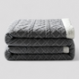 Couverture Lestée Adulte Grise 7kg Jacquard - Sommeil Profond, Respirante Anti-Stress