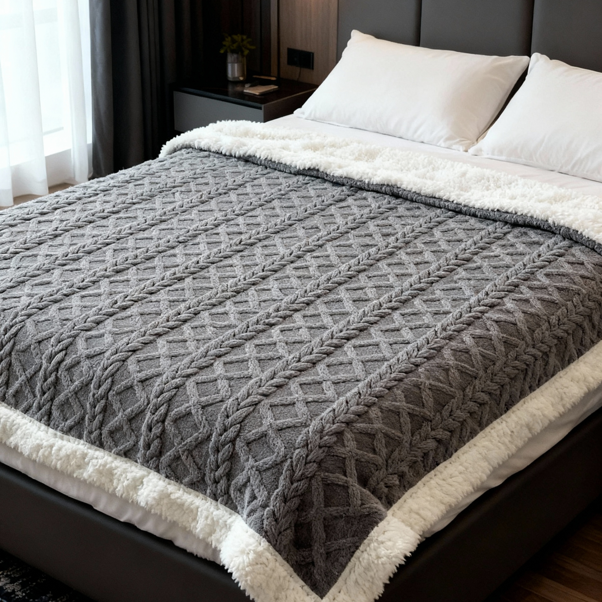 Couverture Lestée en Tissu Jacquard