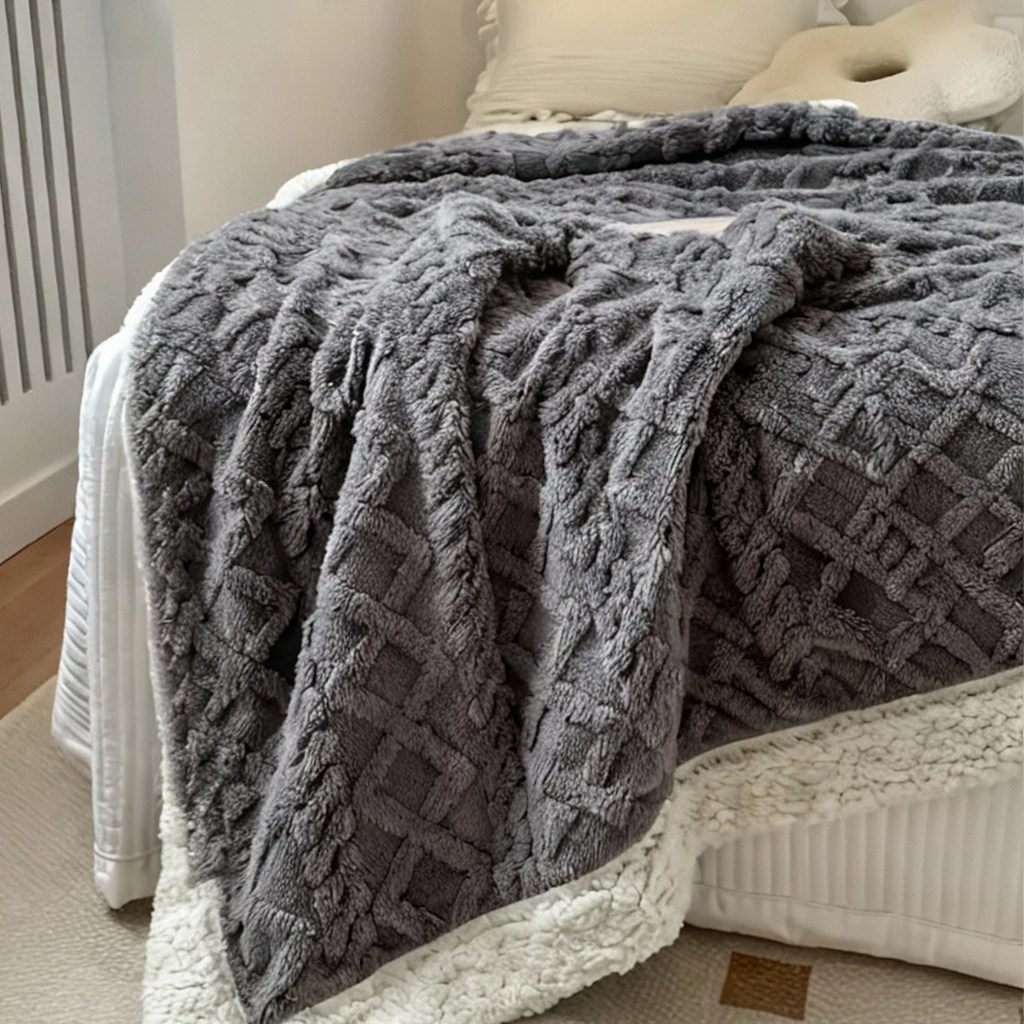 Couverture Lestée en Tissu Jacquard