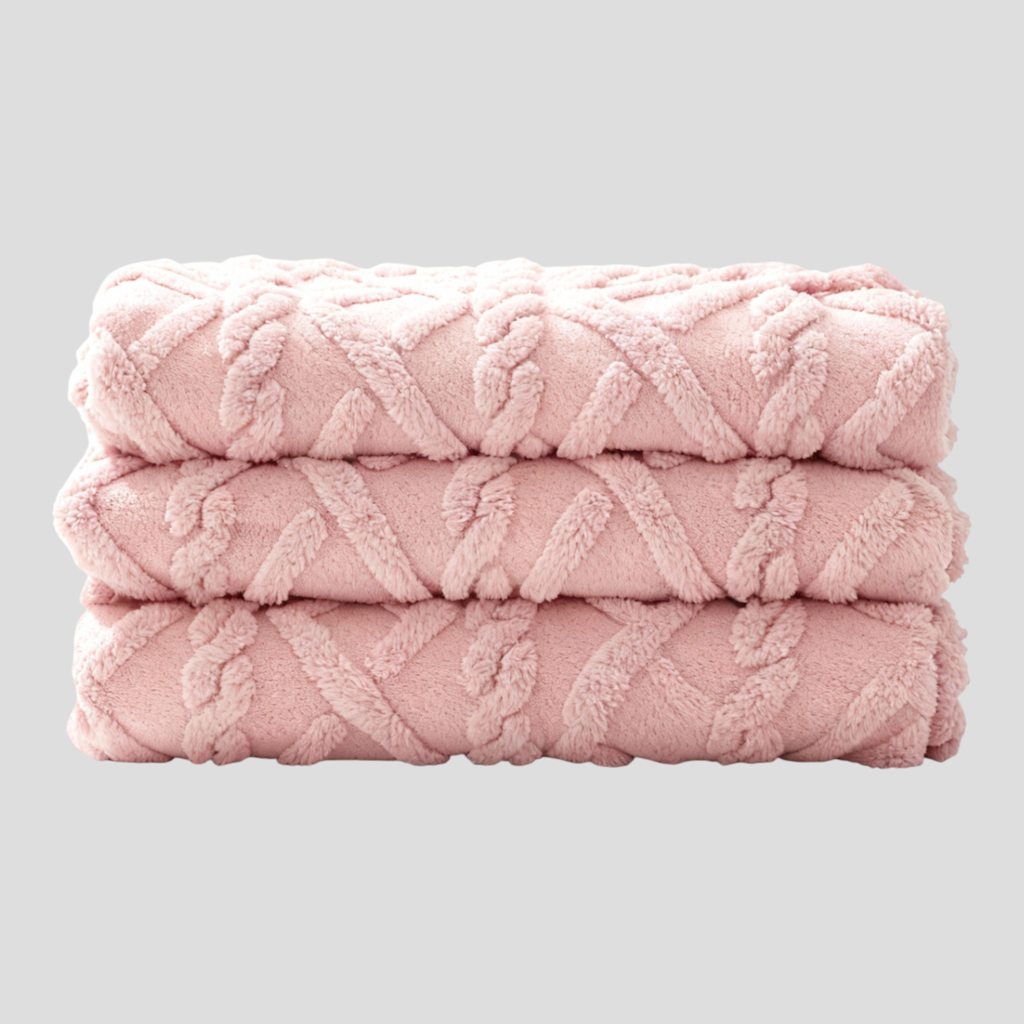 Literie : Couverture Polaire Douce en Polyester - Idéale pour Canapé, Lit, Voyage dans Rose de Marche Lino