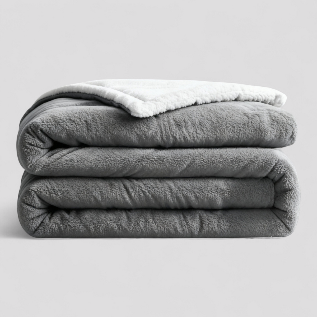 Couvertures et plaids : Couverture Polaire Douce King Size Confort Hiver dans Gris de Marche Lino