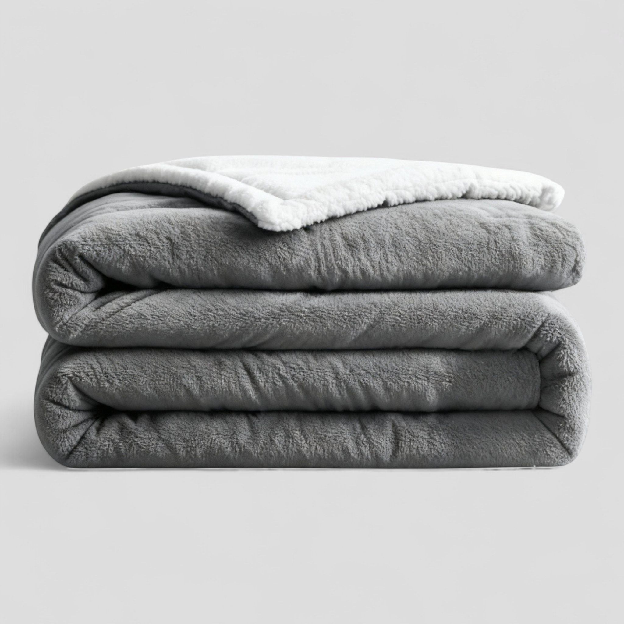 Couvertures et plaids : Couverture Polaire Douce King Size Confort Hiver dans Gris de Marche Lino