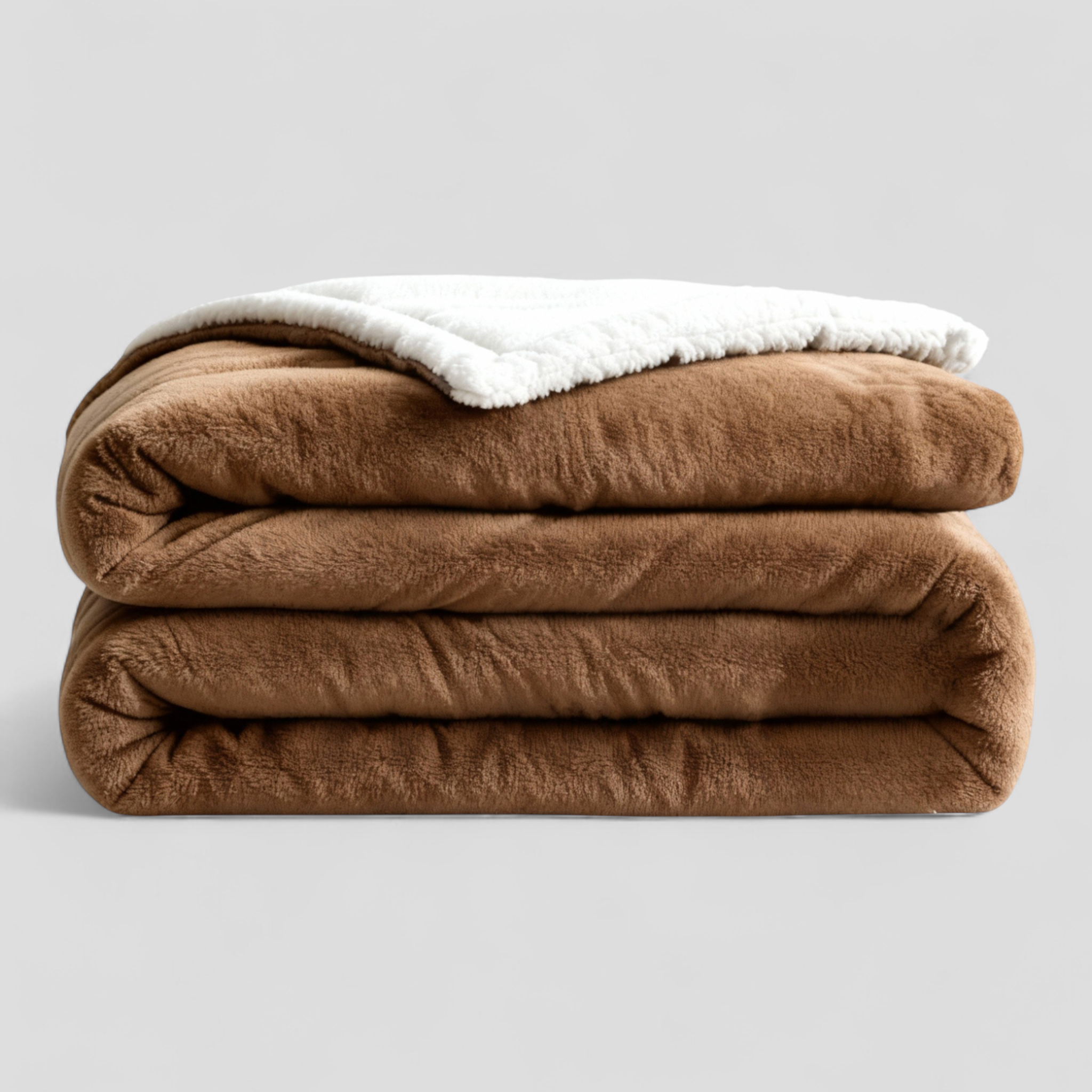 Couvertures et plaids : Couverture Polaire Douce King Size Confort Hiver dans Chocolat de Marche Lino