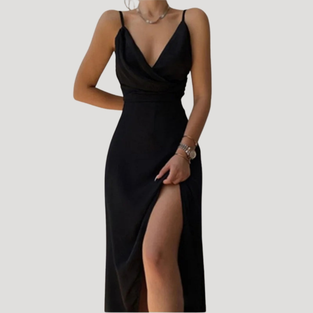 Robe Longue Fendue Femme - Robe de Soirée Invitée Mariage
