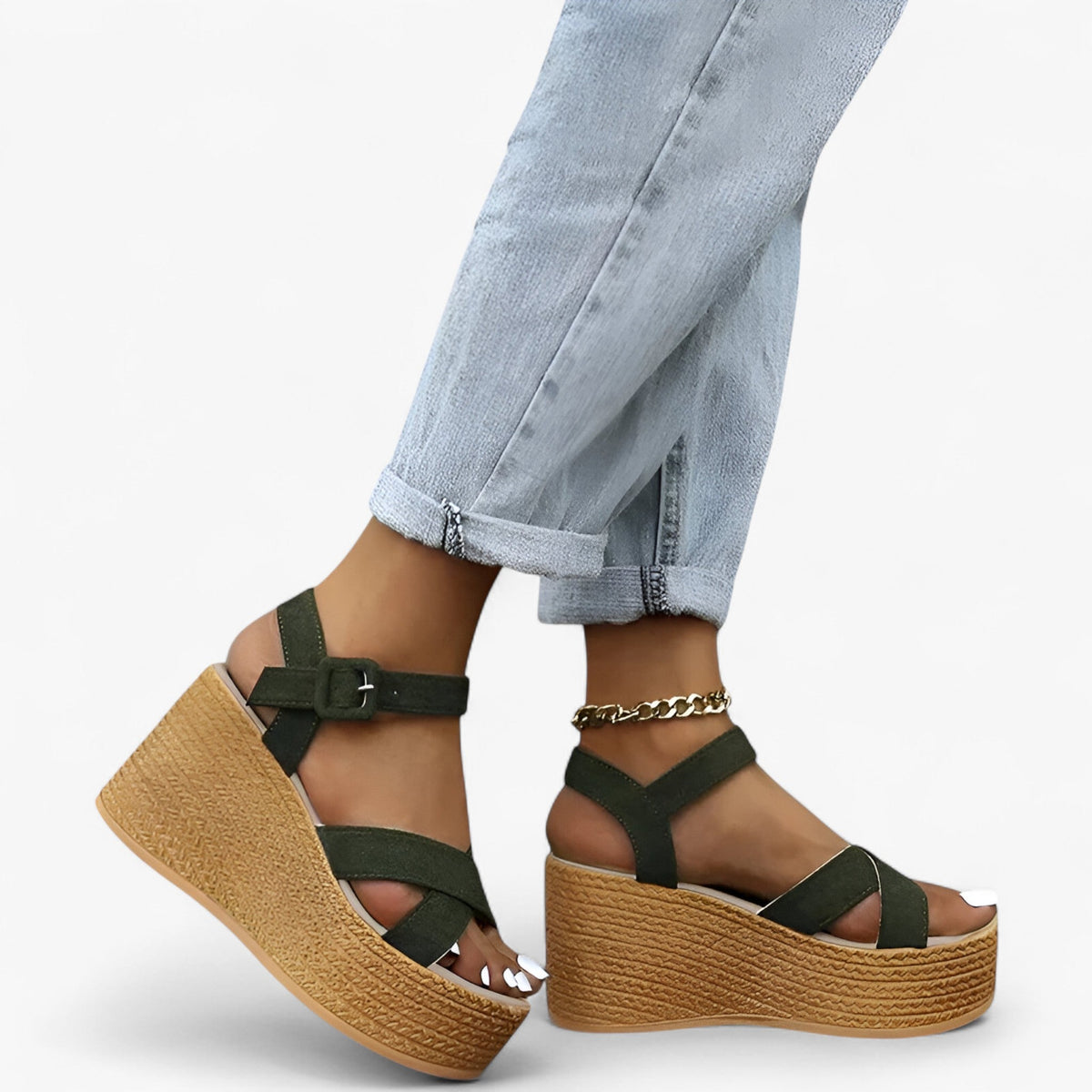 Sandals : Sandales compensées Iris : Chic, confortables et polyvalentes pour femme dans de Concept Odense