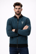 Herren Reißverschluss-Cardigan aus weichem Polyester – warm, leicht und bequem