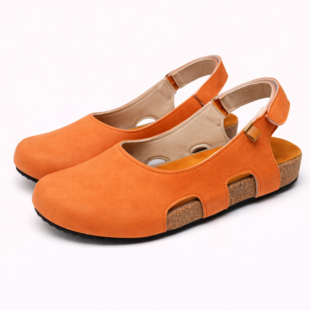 Slingback Femme Noires en Cuir Véritable, Talon 5cm, Bout Rond: Élégance & Confort