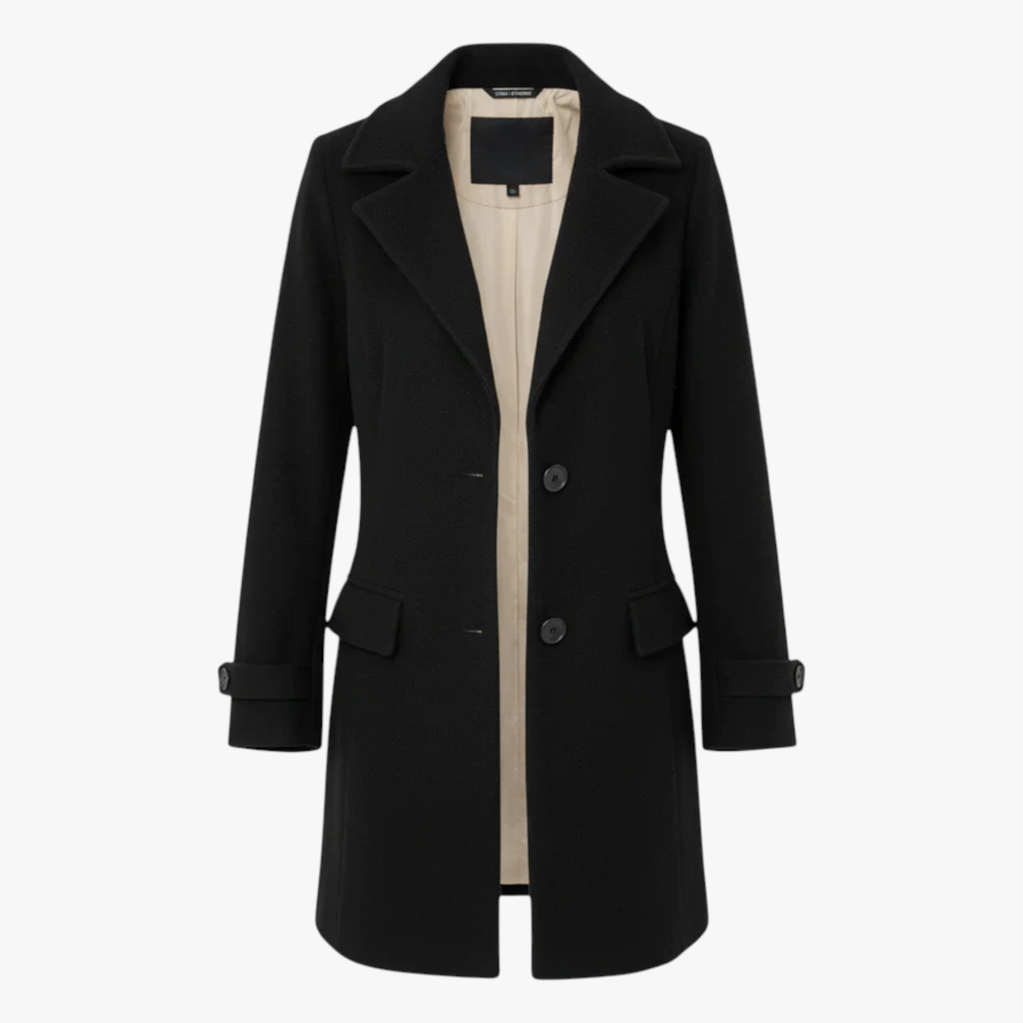 Women's Winter Jacket : Veste d'Hiver Femme en Dacron - Manteau Chic Chaud Style Décontracté dans Noir de Marche Lino