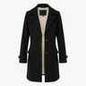 women's jacket : Veste d'Hiver Femme en Dacron - Manteau Chic Chaud Style Décontracté dans Noir de Marche Lino