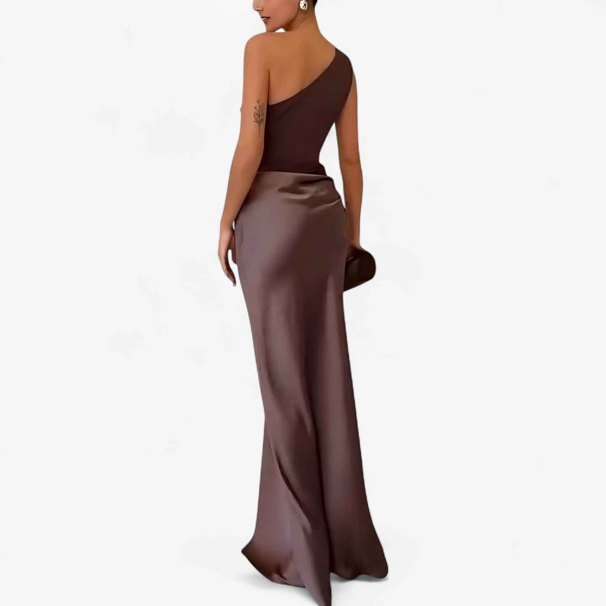 Maxi Dress : Robe Maxi Asymétrique Femme Fluide Été Élégante Soirée Plage dans de Marche Lino