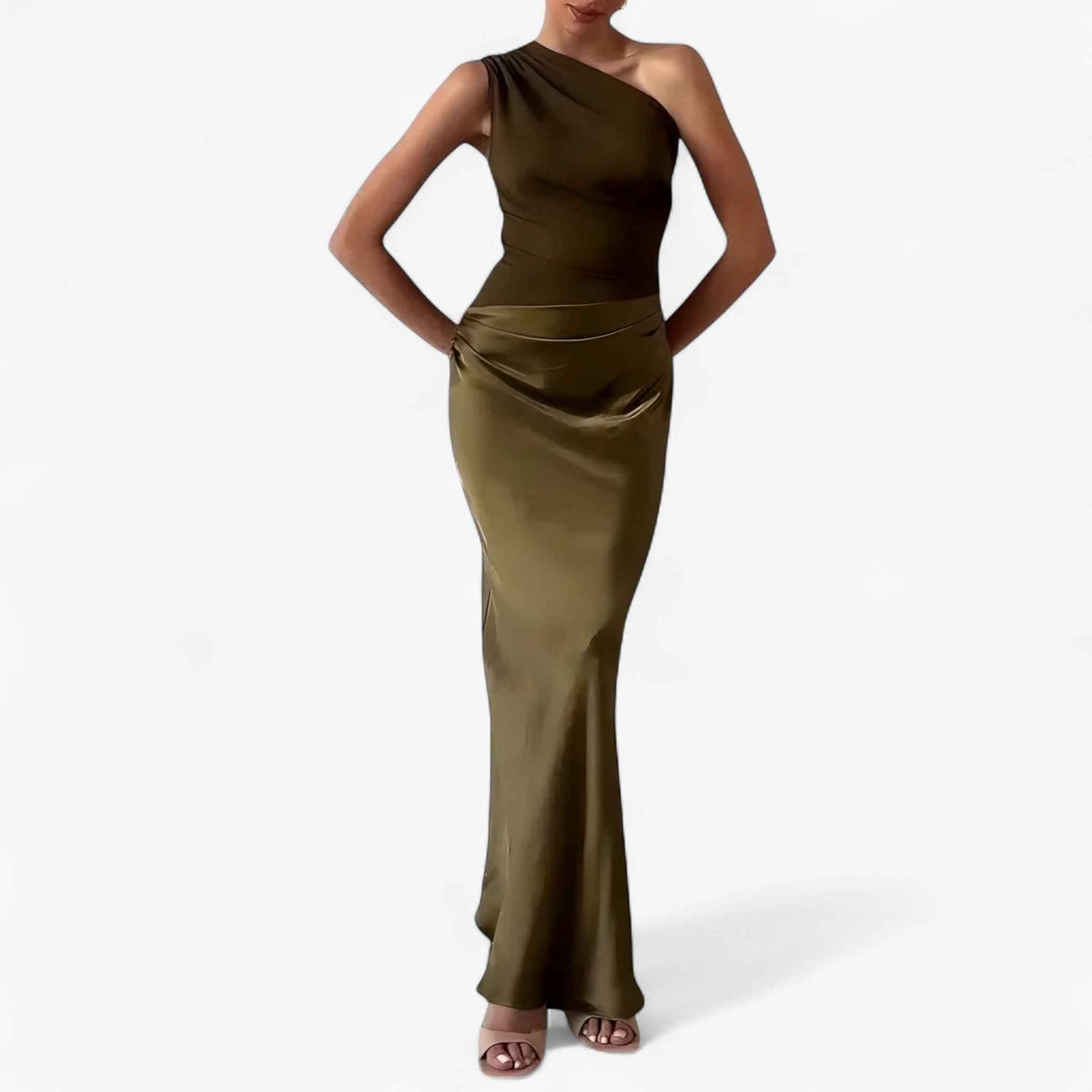 Maxi Dress : Robe Maxi Asymétrique Femme Fluide Été Élégante Soirée Plage dans de Marche Lino
