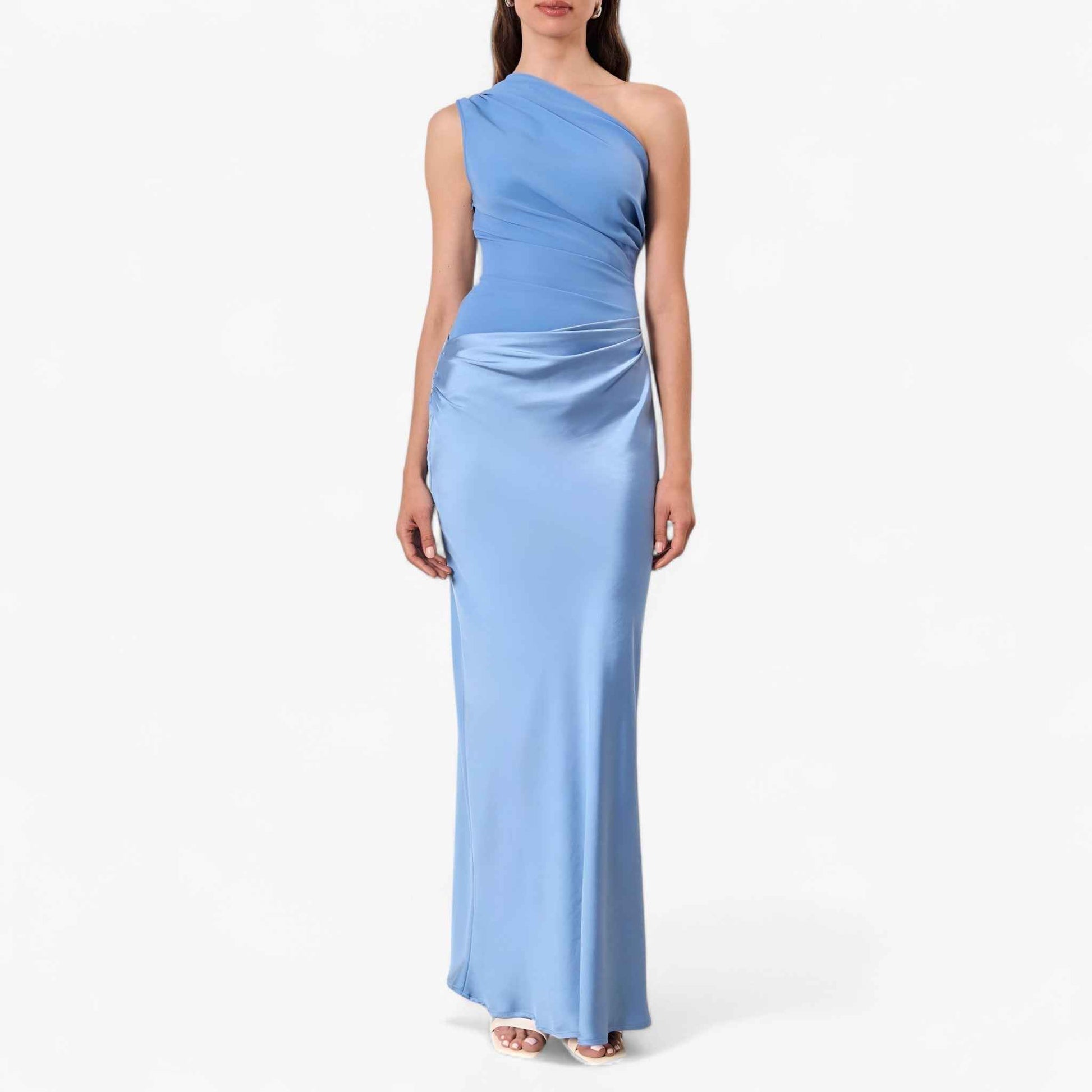 Lucie | Damen Asymmetrisches Maxikleid