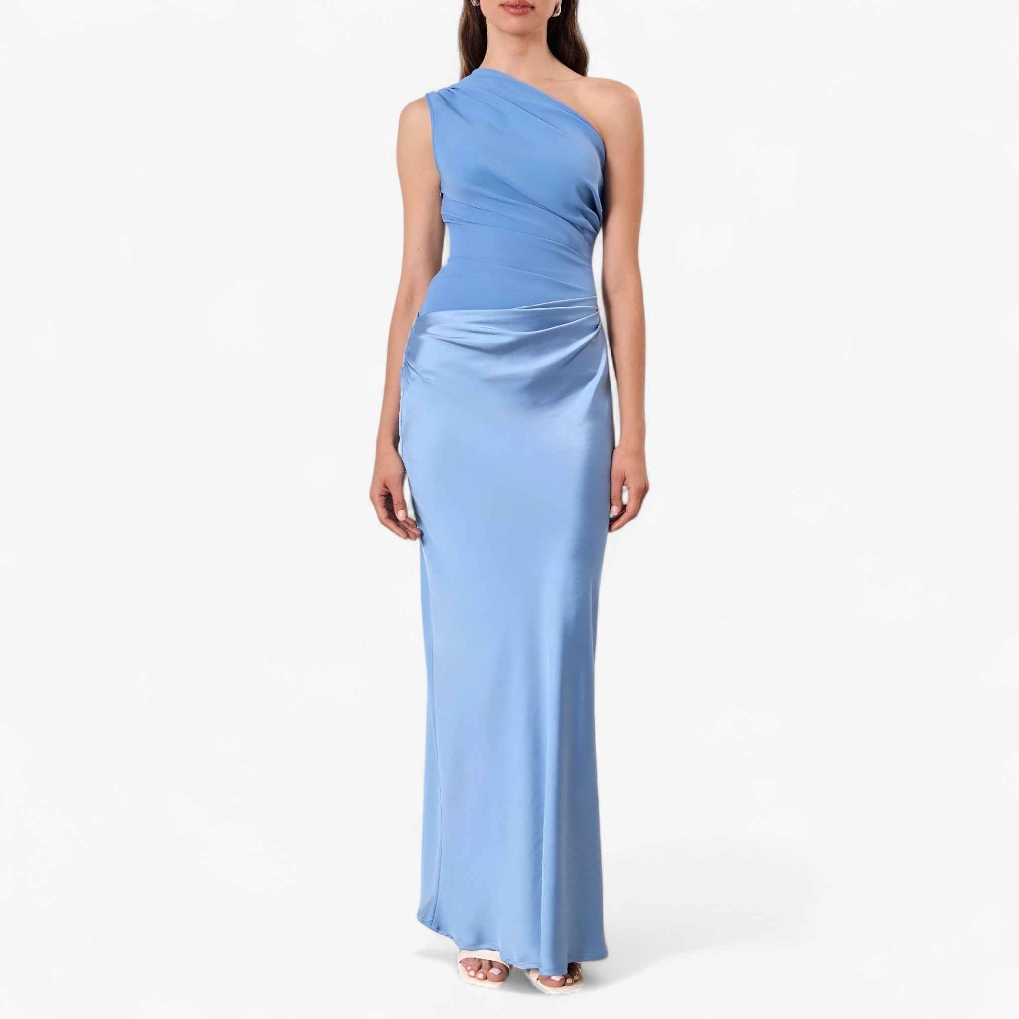 Maxi Dress : Robe Maxi Asymétrique Femme Fluide Été Élégante Soirée Plage dans de Marche Lino