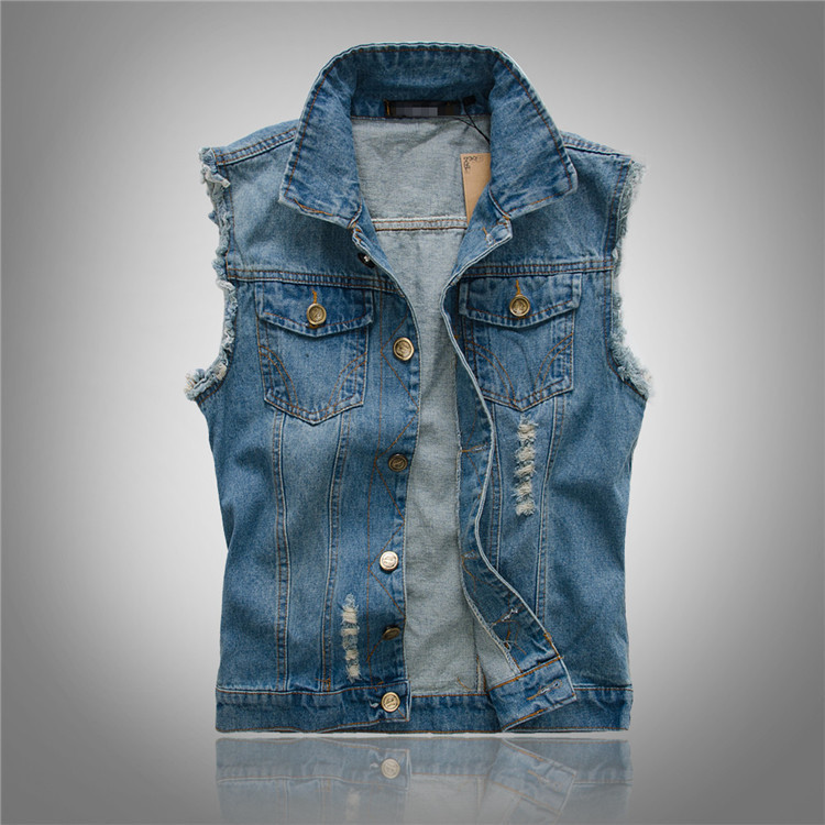 Homme Gilet en jean sans manches - Style urbain robuste