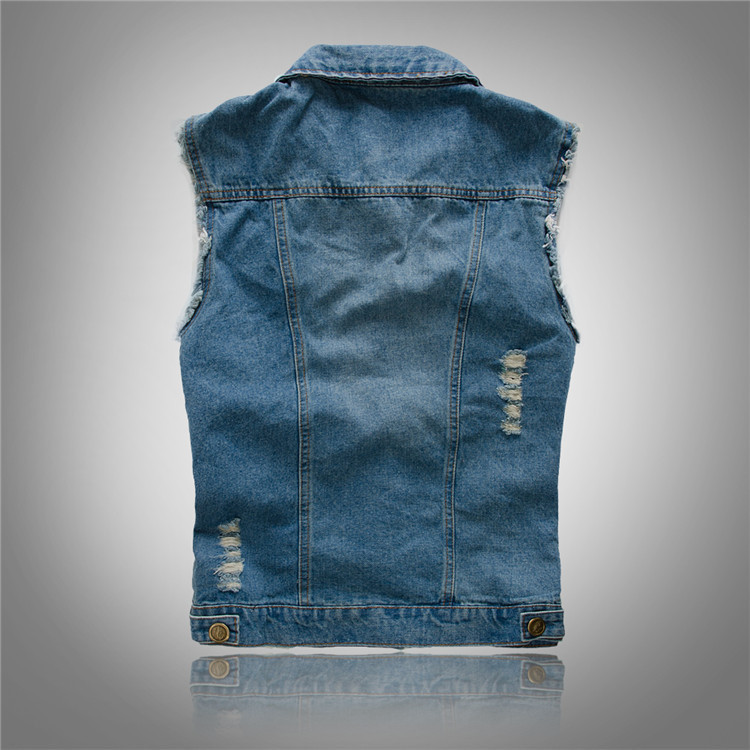 Homme Gilet en jean sans manches - Style urbain robuste