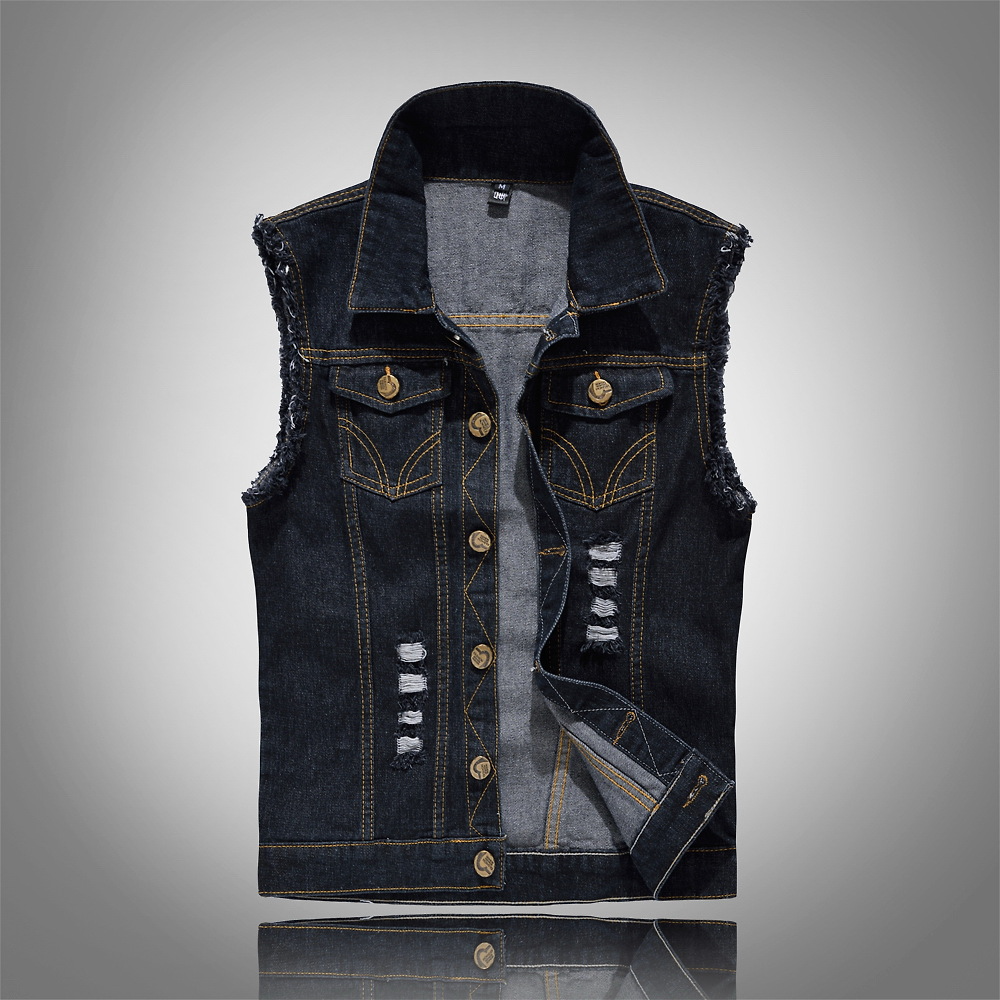 Homme Gilet en jean sans manches - Style urbain robuste