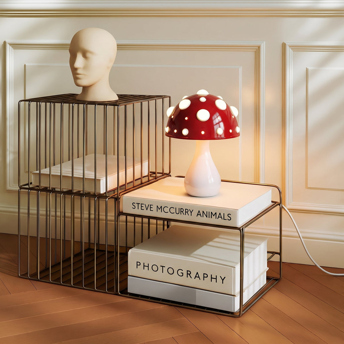 Lampe de table Champignon - Design Moderne en Métal Dimmable