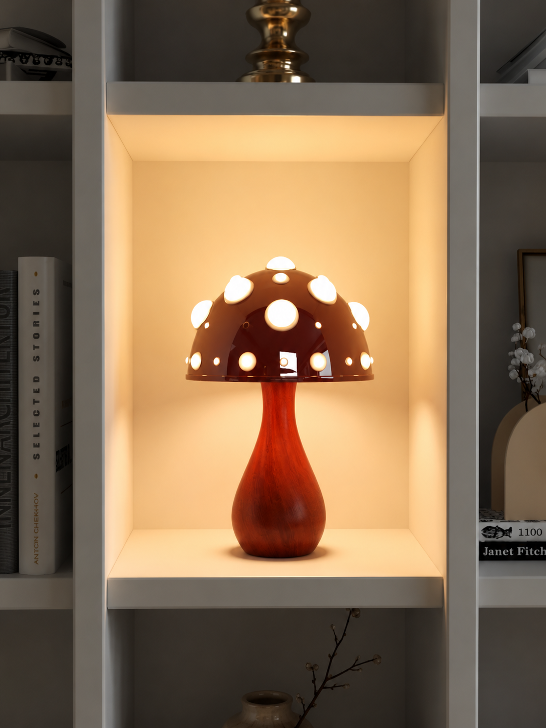 Lampe de table Champignon - Design Moderne en Métal Dimmable