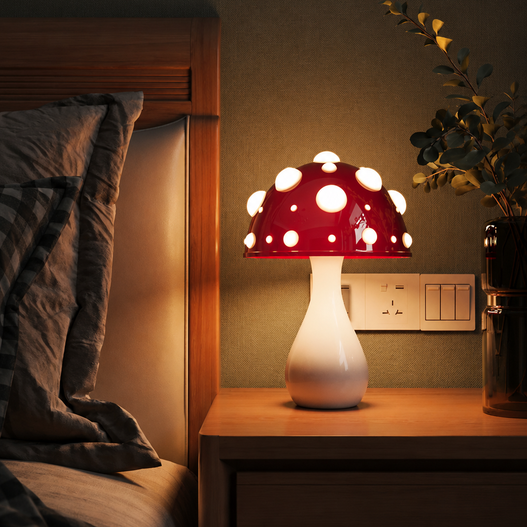Lampe de table Champignon - Design Moderne en Métal Dimmable