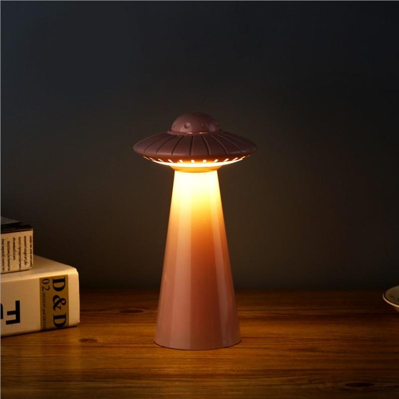 LED Table Lamp : Lampe de Table OVNI – Veilleuse LED Rechargeable dans de Marche Lino