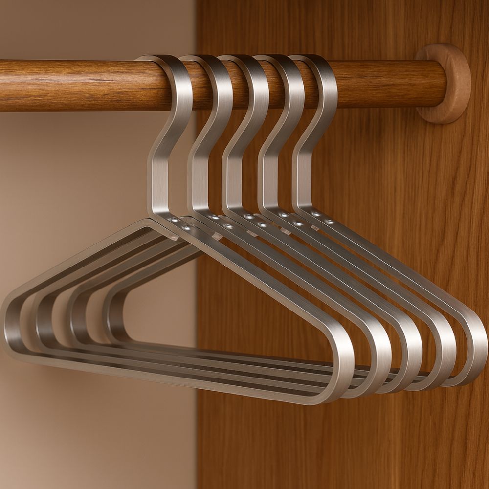 Kleiderbügel : Quenva - Elegante Aluminium Slimline Kleiderbügel (4 Stück) dans de Givera