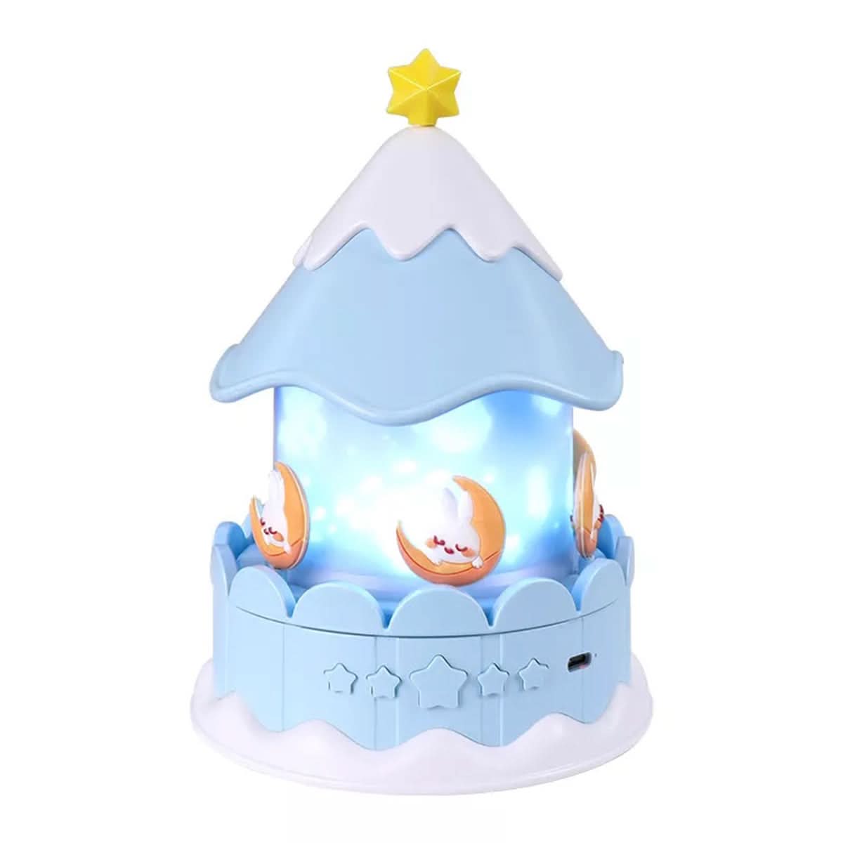 Home Decor : Veilleuse Projecteur Étoile – Design Carrousel Enchanté avec Musique dans de Marche Lino