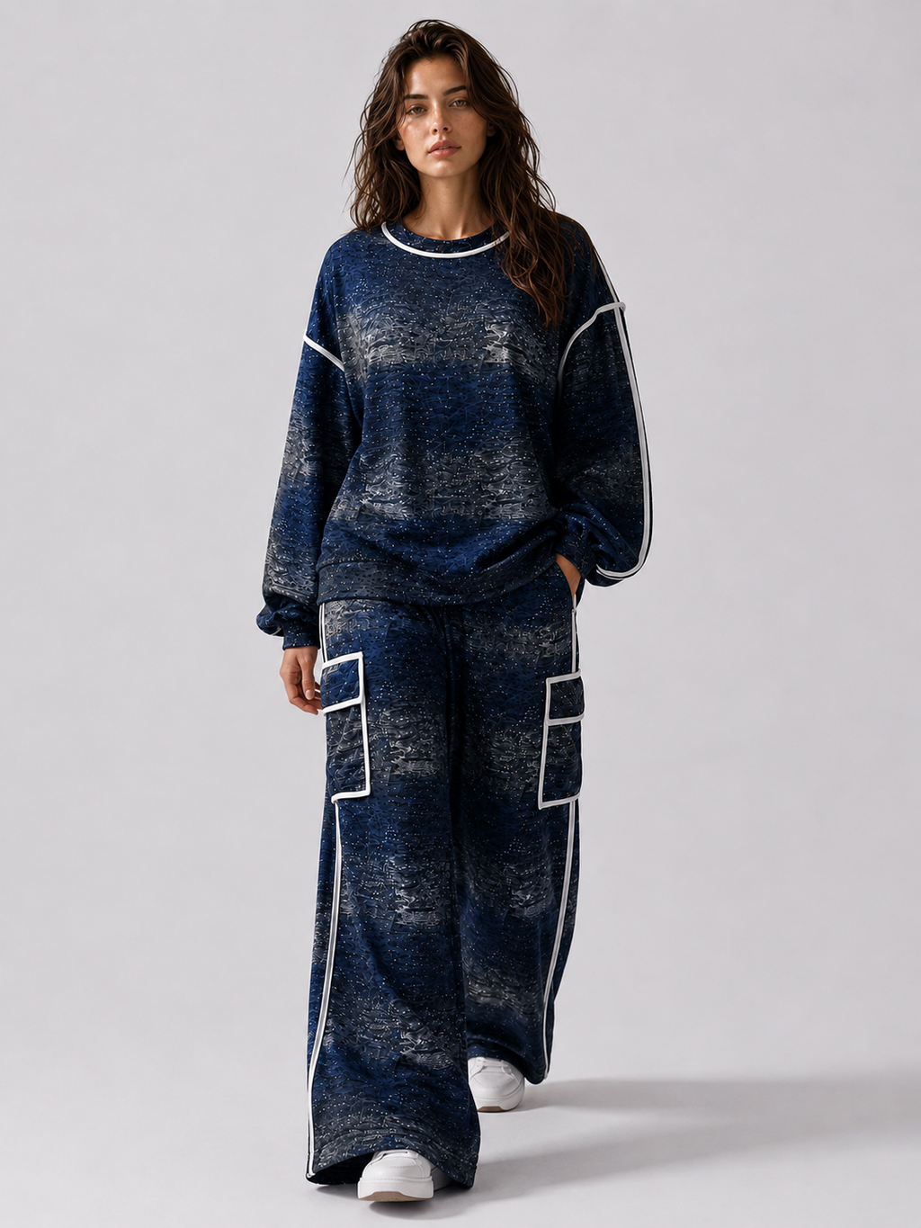 Ensemble Décontracté Rayé pour Femme Chic Confort Optimal