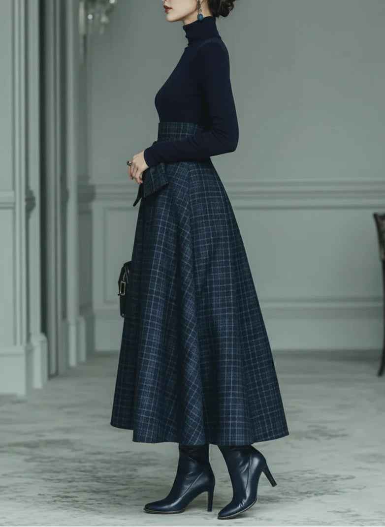 Ensemble Tailleur Femme Chic à Carreaux 1