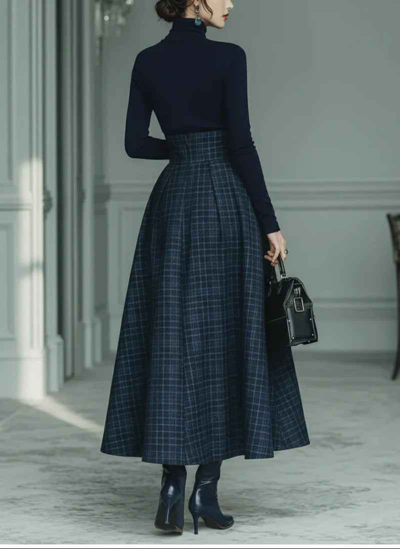 Ensemble Tailleur Femme Chic à Carreaux 2