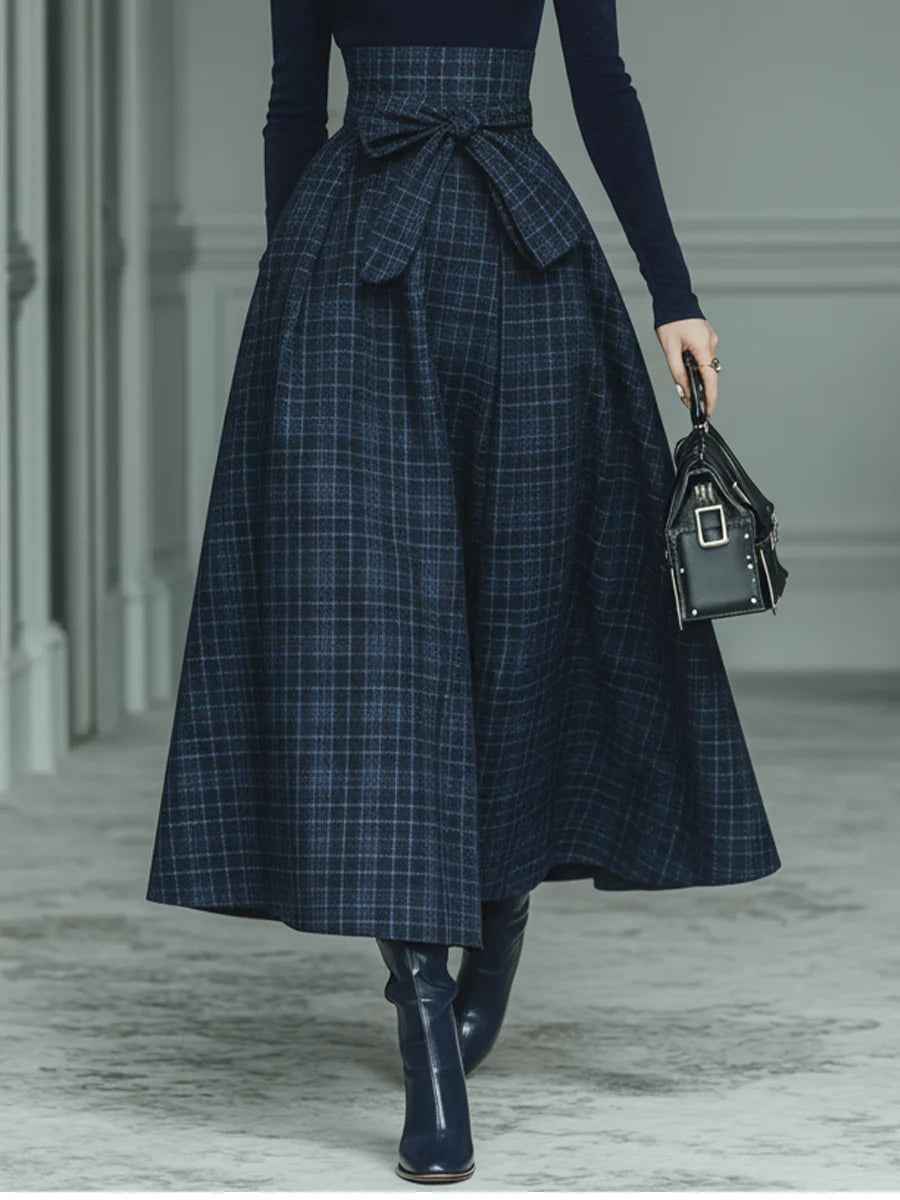 Ensemble Tailleur Femme Chic à Carreaux 4