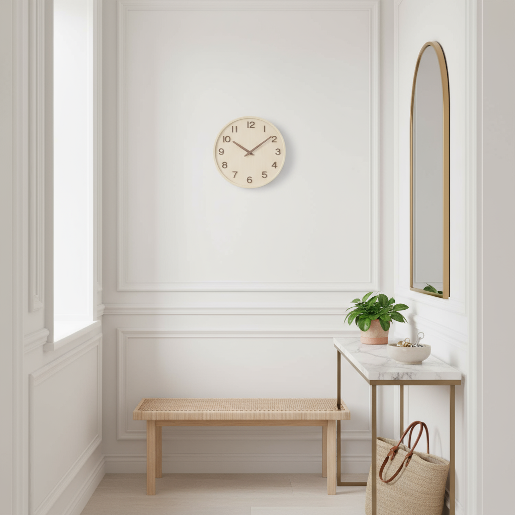 Horloge Murale Rétro en Bois