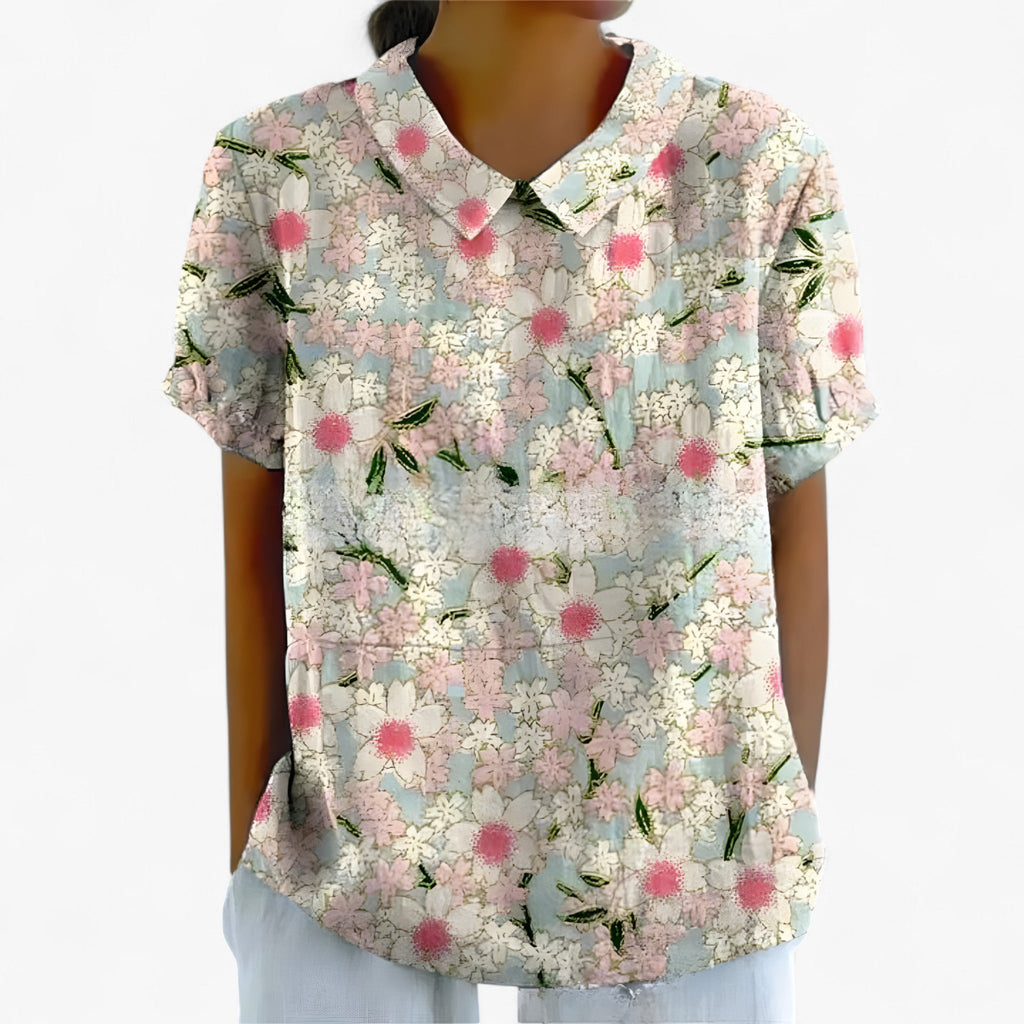 Chemise Florale Élégante pour Femme en Viscose - Motif Imprimé