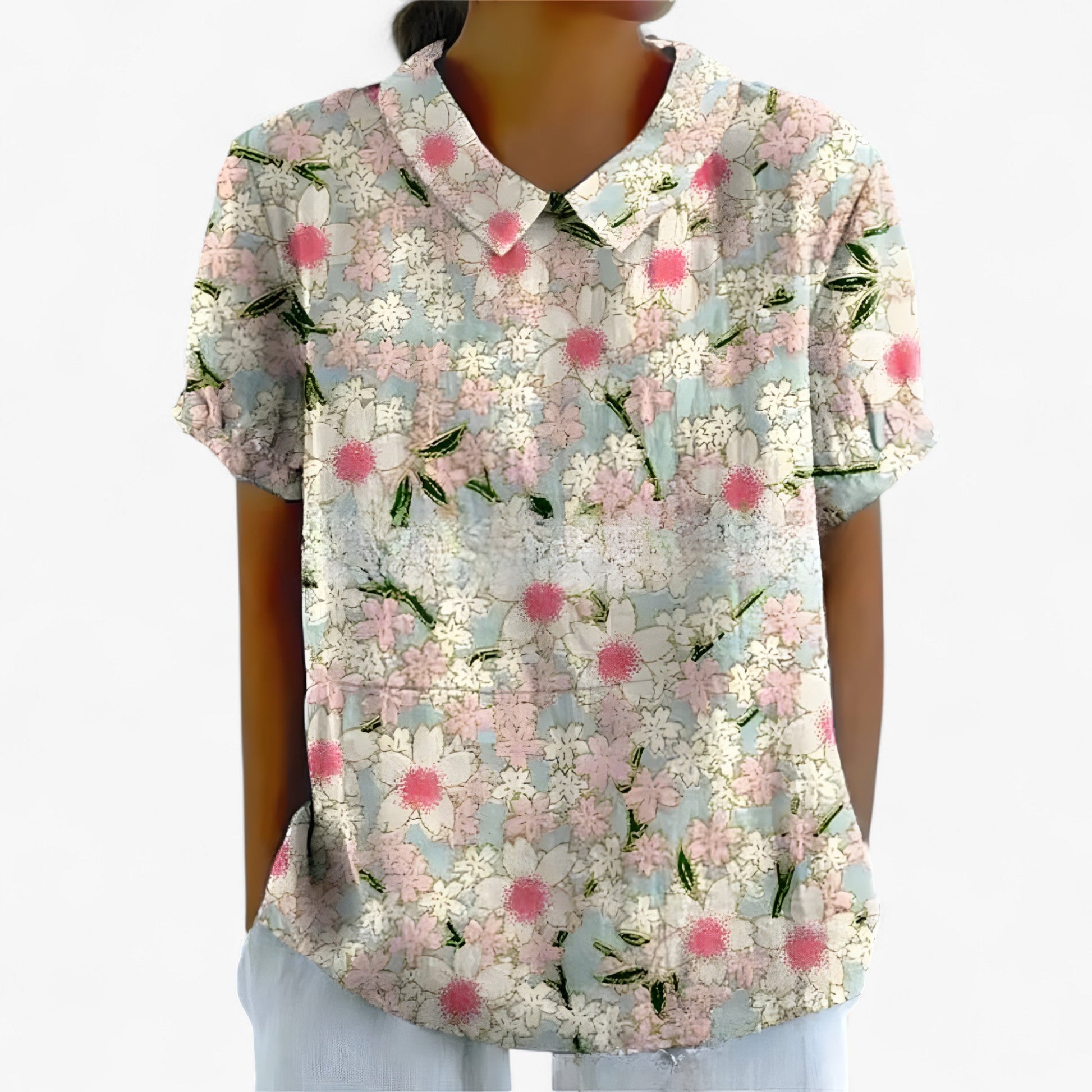 Chemise Florale Élégante pour Femme en Viscose - Motif Imprimé
