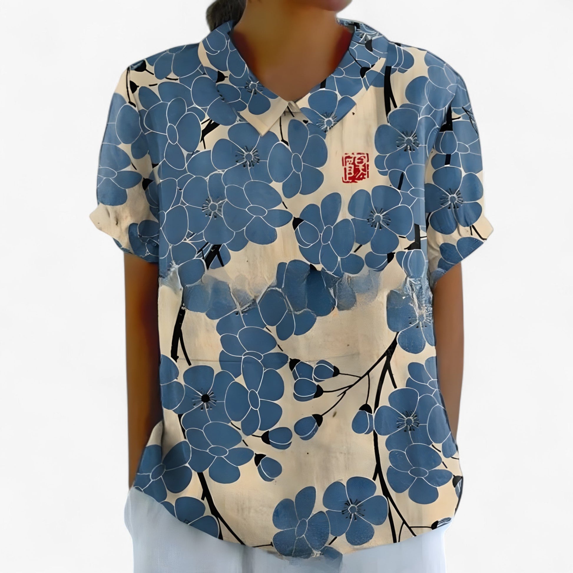 Chemise Florale Élégante pour Femme en Viscose - Motif Imprimé