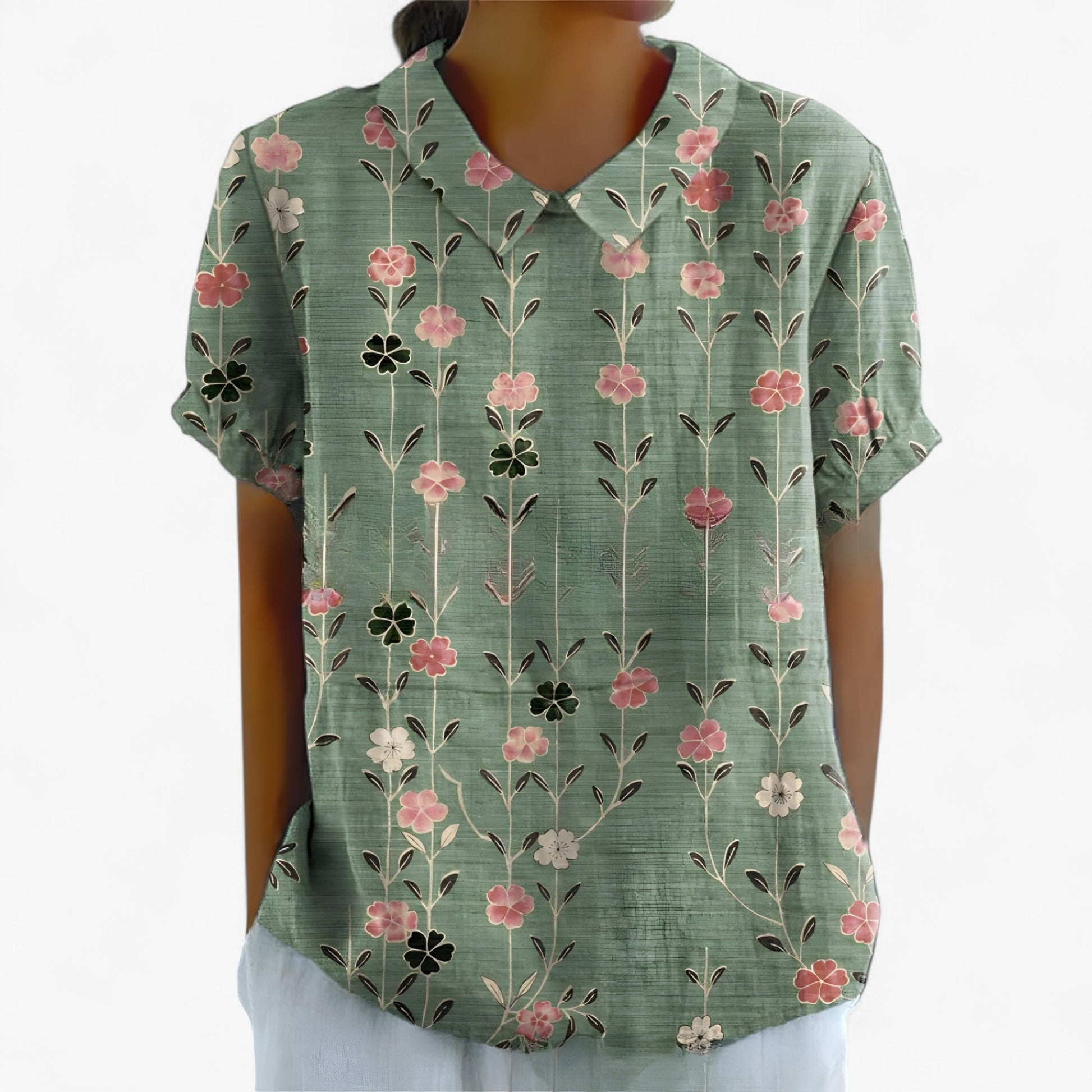 Chemise Florale Élégante pour Femme en Viscose - Motif Imprimé