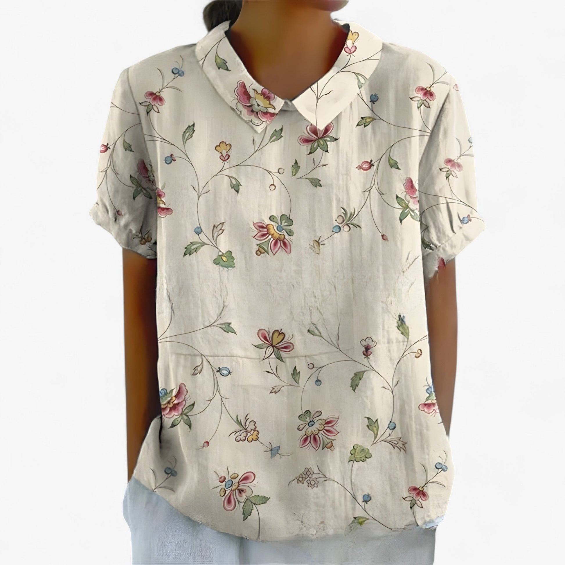 Chemise Florale Élégante pour Femme en Viscose - Motif Imprimé