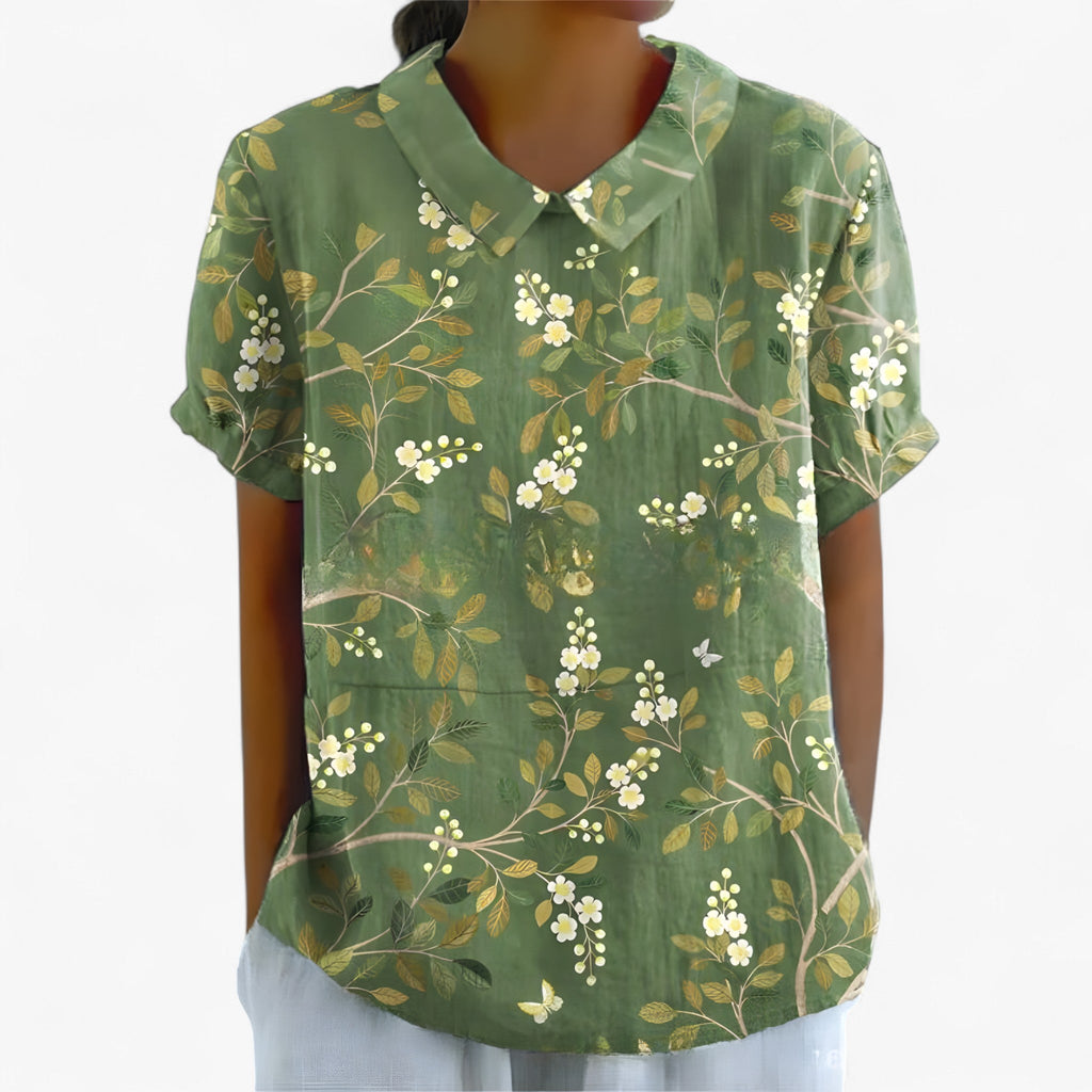 Chemise Florale Élégante pour Femme en Viscose - Motif Imprimé